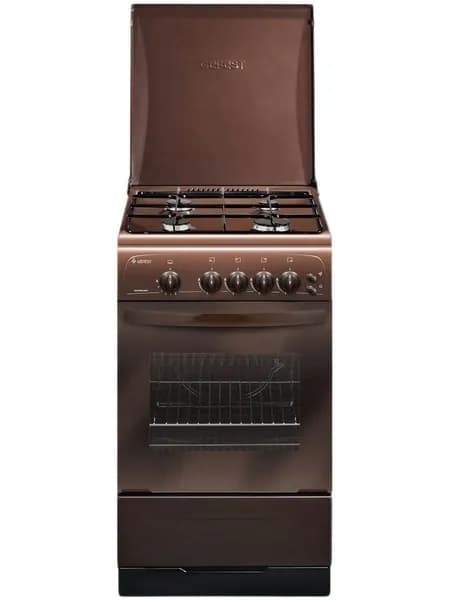 Газовая плита GEFEST 3200-06 К19, 4 конфорки с газовой духовкой, коричневая