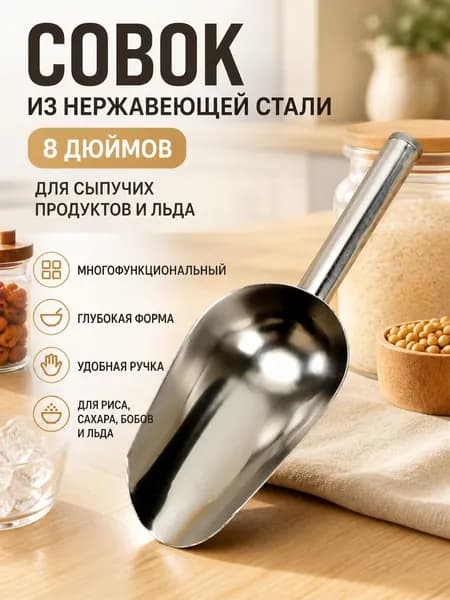 Совок для сыпучих продуктов, льда, 300 мл