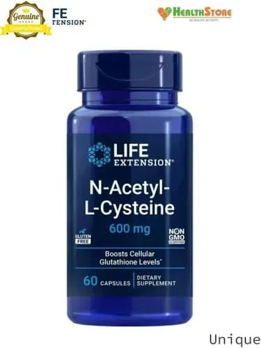 NAC aцетилцистеин N-Acetyl-L-Cysteine 600мг 60 капсул Unique