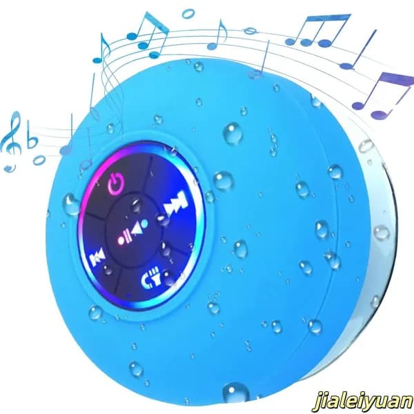 Портативная водонепроницаемая Bluetooth-колонка с LED-подсветкой и присоской
