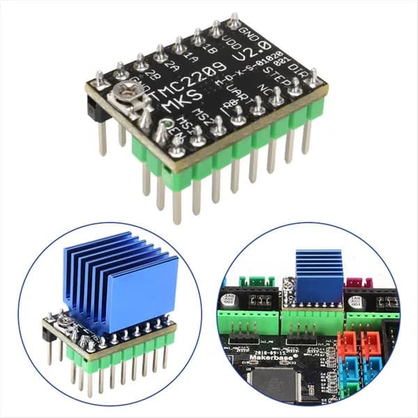 Драйвер шагового двигателя MKS TMC2209 StepStick для 3D-принтера, детали для 3D-печати (черный)