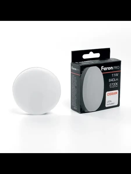 Лампа светодиодная LED 11вт GX53 теплый таблетка .PRO