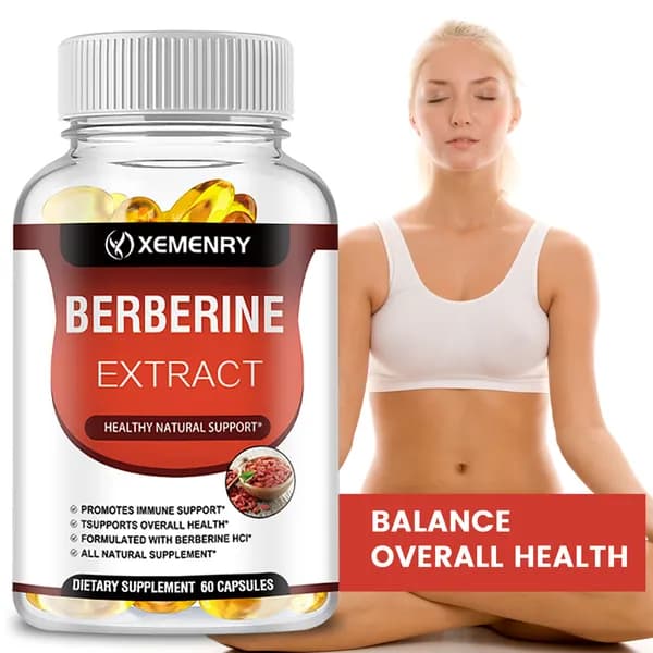 Биологически активная добавка Xemenry Berberine Extract предназначена для поддержания уровня сахара в крови, уровня холестерина и общего здоровья сердечно-сосудистой системы.