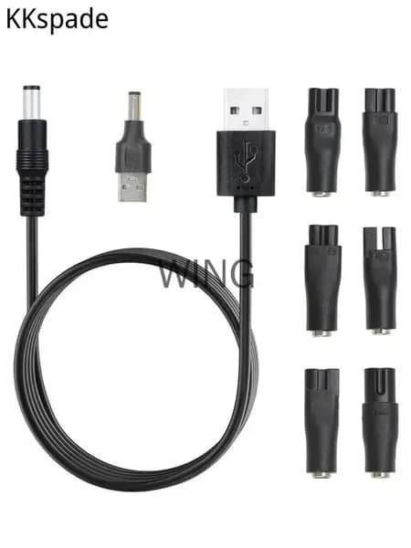 Универсальный набор 8 в 1: USB-кабель и адаптеры для зарядки бритв и триммеров 5V