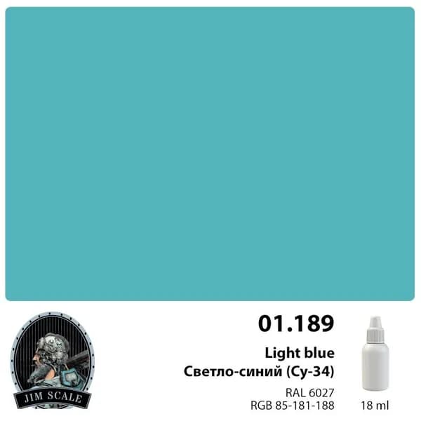 01.189JIM Краска водно-акриловая цвет Светло-синий Light blue Jim Scale
