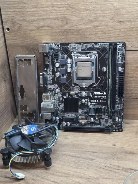 Материнская плата ASRock H81M-VG4 (LGA 1150 комплект) + процессор + кулер. Товар уцененный