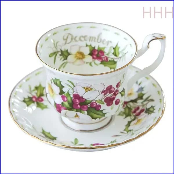 Чайная пара Royal Albert. Серия "Цветок месяца". Англия. Костяной фарфор. Клеймо 70-е гг. Сузуран в мае