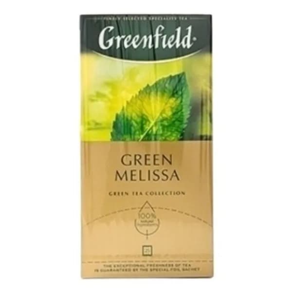 Чай зеленый Greenfield Green Melissa в пакетиках 1,5 г х 25 шт