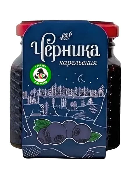 МАМА КАРЕЛИЯ, Варенье черничное по ГОСТу, 250 гр