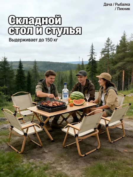 Садовый стол 120х60х44 см