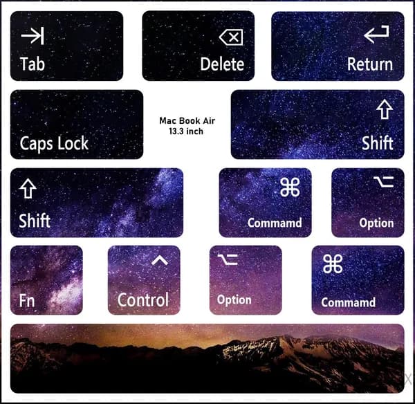 Наклейка на клавиатуру ноутбука из ПВХ для MacBook Air