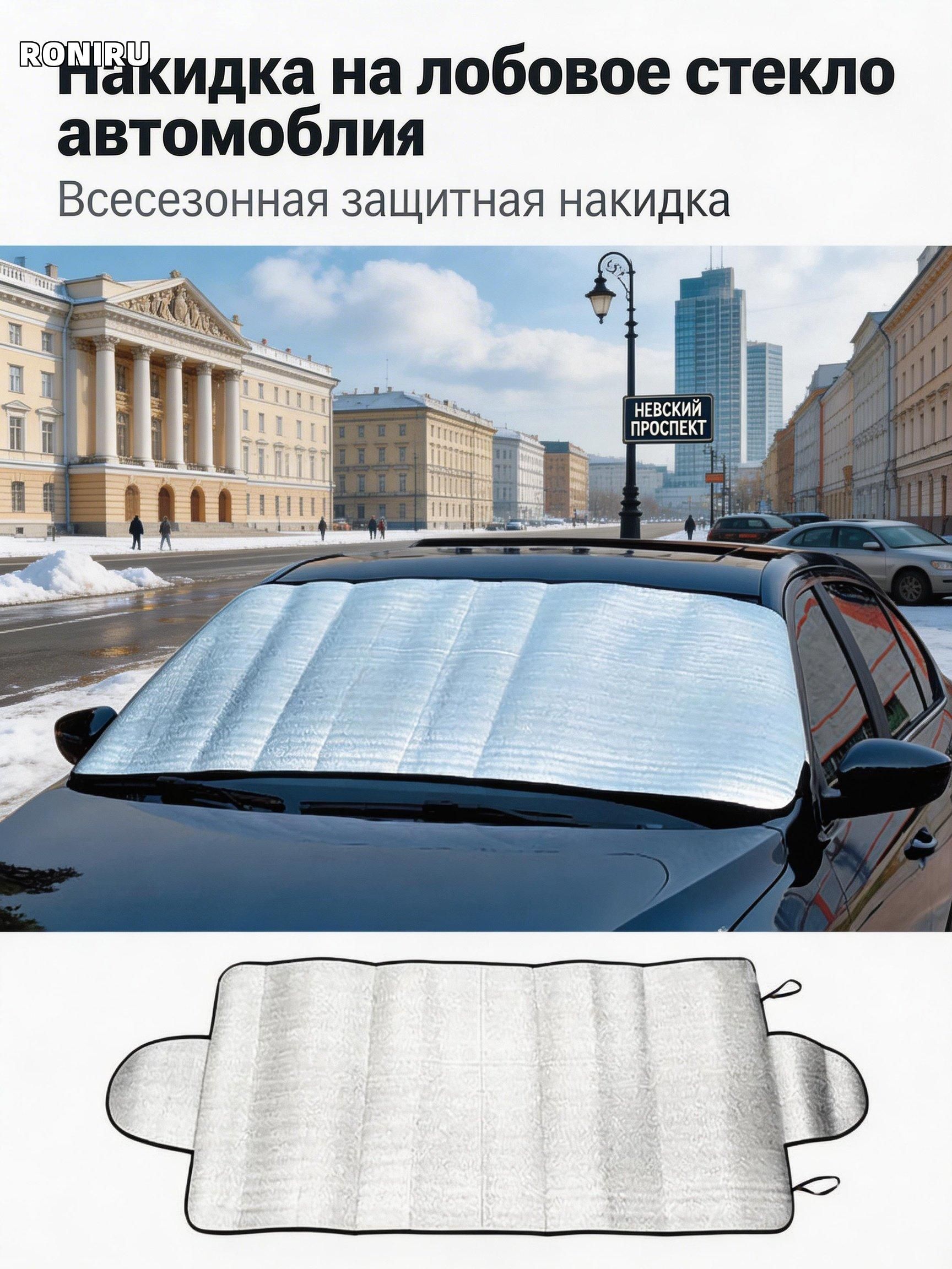 Накидка на лобовое стекло автомобиля, всесезонный чехол PEVA 150 см x 70 см легкая водонепроницаемая защита от снега и пыли