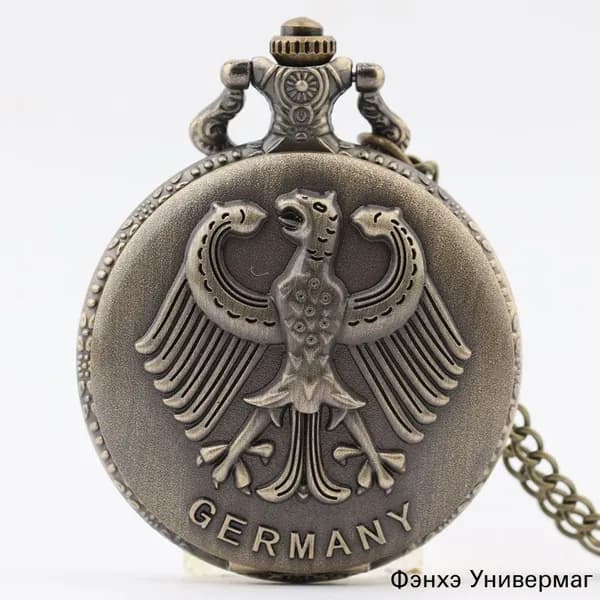 Карманные часы с орлом Replica Antique Flip (винтажные, в стиле ретро, подарок из Германии)