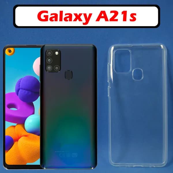 Чехол накладка для Samsung Galaxy A21S Прозрачный,силикон
