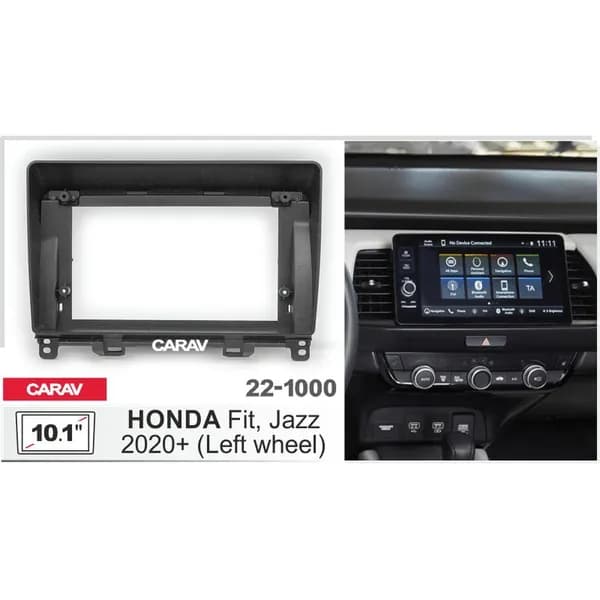 Переходная рамка 10.1" Android для HONDA Fit, Jazz 2020+ руль слева CARAV 22-1000