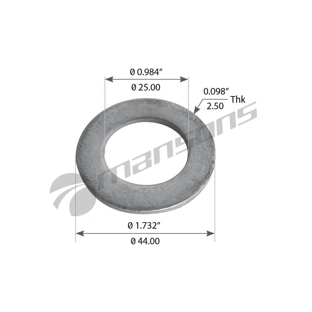 Шайба кронштейна рессоры (м) D25xD44x2,5mm RVI