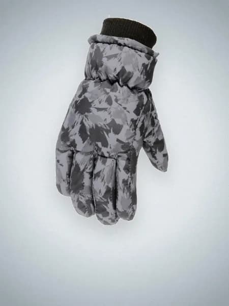 Новые Детские Зимние Ветрозащитные Варежки Водонепроницаемые Снежные, Black Gray - L от 7 до 12 лет