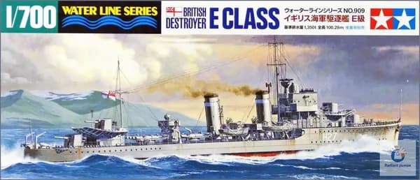 TAMIYA 31909 Британский военно-морский эсминец класса E 1/700 Масштабный пластиковый набор моделей