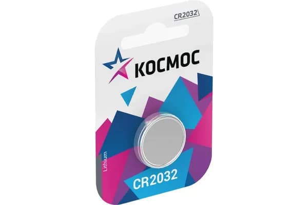 Космос Батарейка CR2032, 1 шт