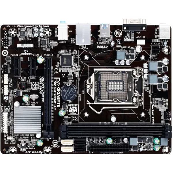 Gigabyte GIGABYTE GA-H81M-S1, LGA 1150, DDR3, Материнская плата