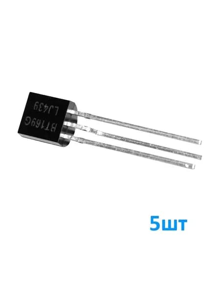 BT169G 5шт, Тиристор, 600В, 0.8А, корпус TO92, заменяет BD169D, MCR100-6, MCR100-8