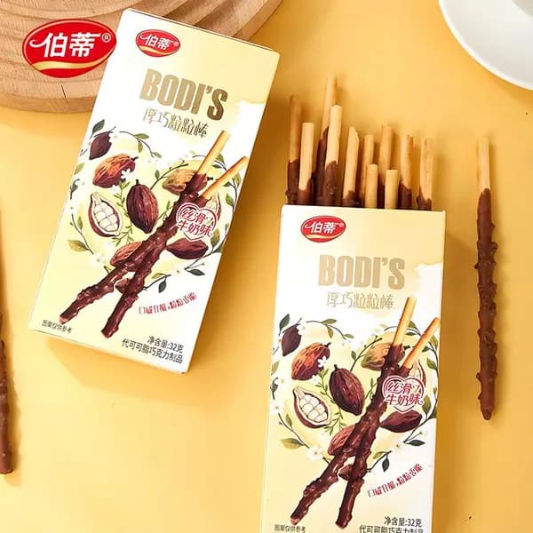 Покрытые глазурью бисквитные палочки с молочным вкусом-1