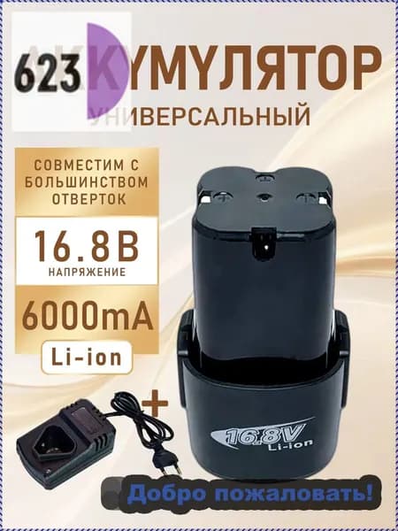Аккумулятор для шуруповерта li-ion 16.8V*1+*Зарядное устройство 1