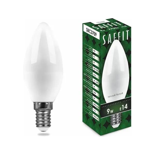 Светодиодная лампа SAFFIT 9W 230V E14 2700K, SBC3709 55078