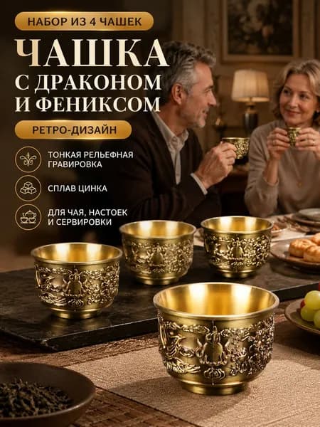 Коллекционная антикварная посуда с росписью золотом и узорами
