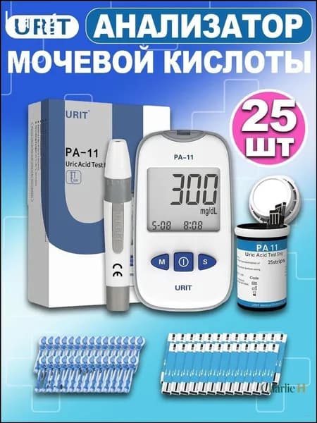 Премиумтест для мочевой кислоты крови HO с полосками