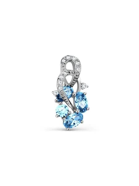 Подвеска на шею женская 925 пробы с фианитами, KARATOV