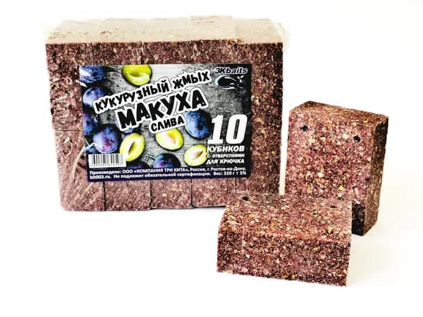 Макуха (кукурузный жмых) с отверстием СЛИВА 320гр. (уп/10шт)