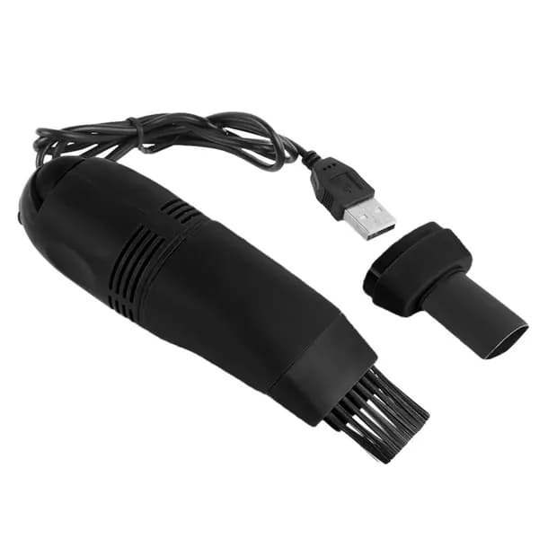Мини-пылесос USB для клавиатуры с щёткой и резиновым наконечником