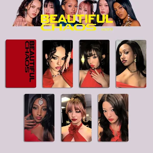 KATSEYE Карточки BEAUTIFUL CHAOS K-Pop карточки коллекционные 5.4*8.6cm 6 шт