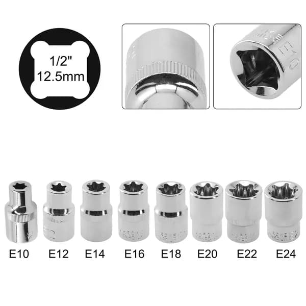 OZ-HMPH-1 шт., головки типа E10-E24, 1/2 инструмента, гнездо Torx для торцевого ключа с храповым механизмом, адаптер для головки гаечного ключа, ручной инструмент
