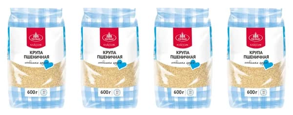Агро-Альянс Крупа пшеничная Классик, 600 г, 4 уп