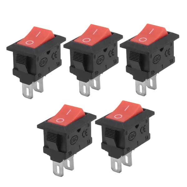 R15 шт. Вкл-выкл KCD11 2Pin 2P черный красный лодка автомобильный кулисный переключатель 3A 250 В 6A 125 кнопка переменного тока KCD1-11 10X15 KCD117
