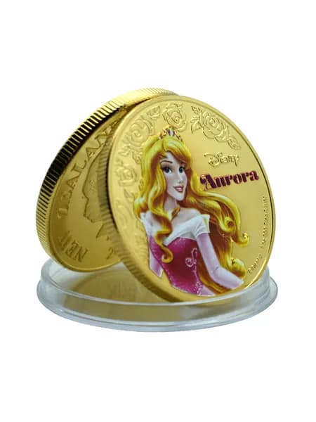 Коллекционная монета Disney Princess, металлическая памятная монета 40 3 мм, сувенир и подарок, 6 дизайнов