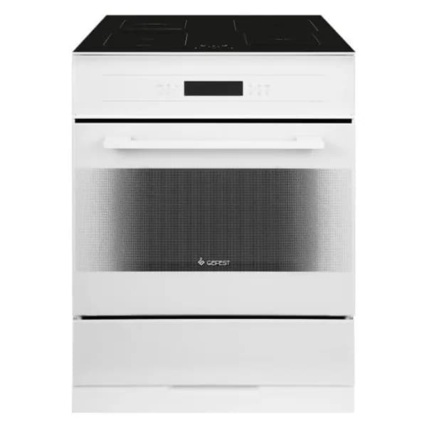 Электрическая плита Gefest ПЭ 6570-04 S040, 60 см, 4 конфорки, 55 л, стеклокерамика, конвекция, белый