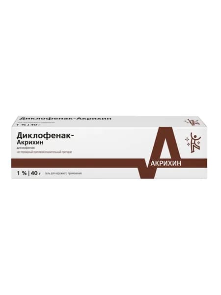 Диклофенак-Акрихин гель 1% туба 40 г