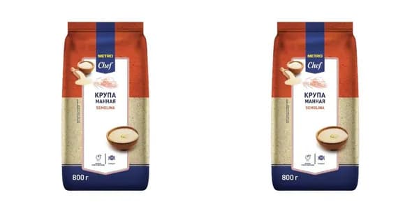 Metro Chef Крупа манная Semolina, 800 г, 2 шт