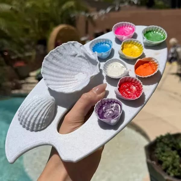 3D-печать раковины палитра для живописи из PLA