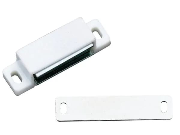 Защелка магнитная Amig  мод.10 (723), 56х15 мм, белая, комплект 5 шт.