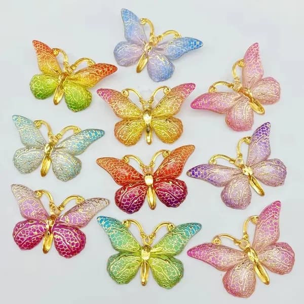10PCS Цветные бабочки DIY Ювелирные украшения
