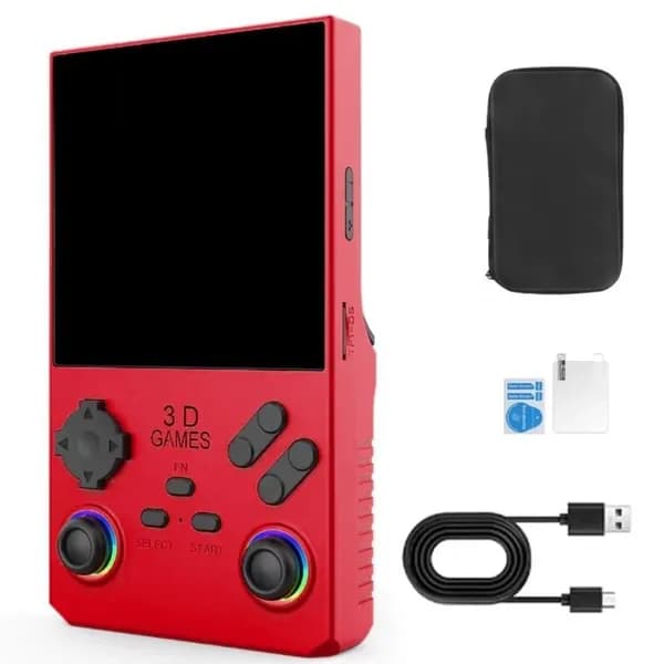 Портативная 3D-игровая консоль, красный