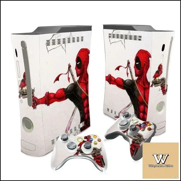 Пленка для наклейки игровой консоли подходит для толстой консоли Xbox360 с рисунком Человека-паука и Дэдпула