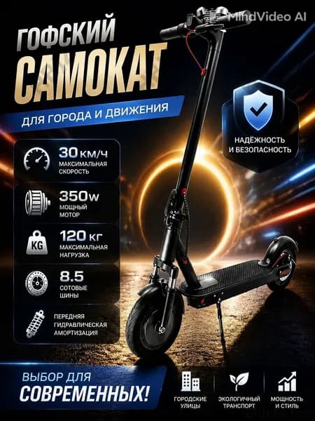 Электросамокат ZUSlbO0Z, черный