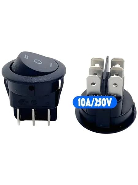 Двухрежимный круглый переключатель 10А/250V для водонагревателя, цвет черный