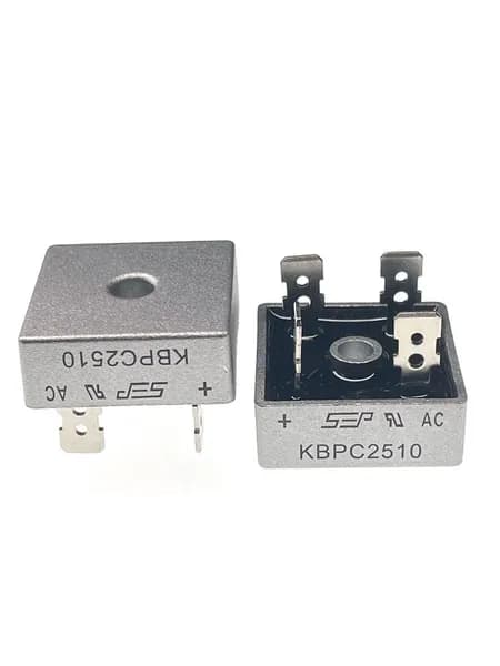 Диодный мост KBPC2510, 1000В 25А, 1-фазный, металлическое основание, 2 шт