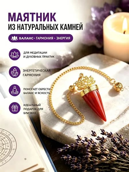 Маятник из натурального Яшма для гадания, медитации и балансировки энергии, 1 шт